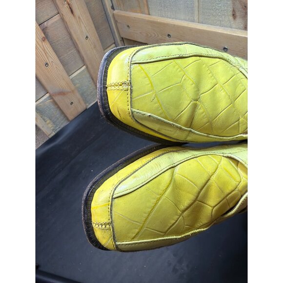 Marco Vicci Yellow Ostrich & Croc Leather Monk Strap Dress Shoes Size 8.5 main image 10